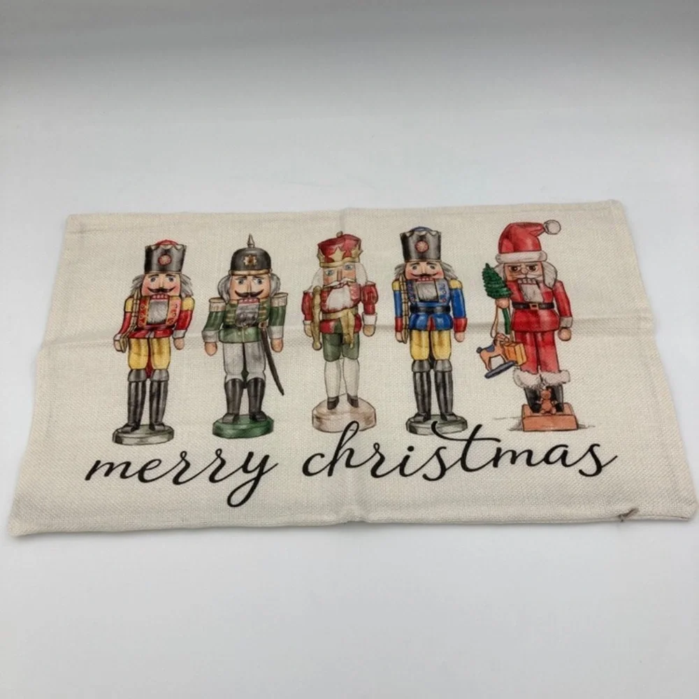 Festive Nutcracker Christmas Pillow Cover